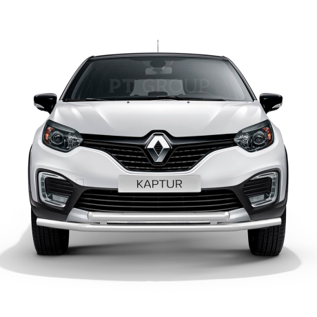 Защита переднего бампера двойная d63/63мм (НПС) RENAULT Kaptur (2016-н.в.) купить недорого с доставкой в Астана