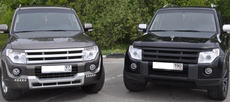 Решетка радиатора "Broomer Design" var №2 для Mitsubishi Pajero 4 (2006-2015) купить недорого с доставкой в Астана