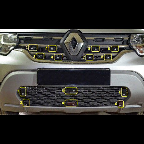 Заглушка №1 (верх) "КАРТ" для Renault Duster 2 (с 2021 г.в.) купить недорого с доставкой в Астана