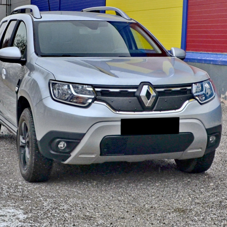 Заглушка №2Д (низ/с перфорацией и съемной шторкой) "КАРТ" для Renault Duster 2 (с 2021г.в.) купить недорого с доставкой в Астана