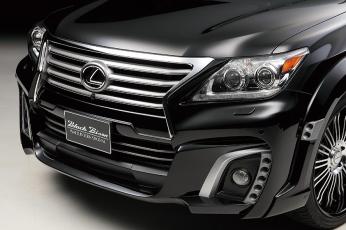 Вставки металлические в бампер передний "Wald Black Bison" для Lexus LX 570 (J200, 2013-2016) купить недорого с доставкой в Астана