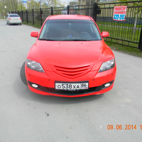 Решетка радиатора "Две полоски" для Mazda 3, хэтчбэк (2003-2009) купить недорого с доставкой в Астана