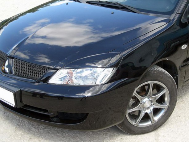 Накладки на фары (реснички) широкие var №2 для Mitsubishi Lancer IX (2004-2007) купить недорого с доставкой в Астана